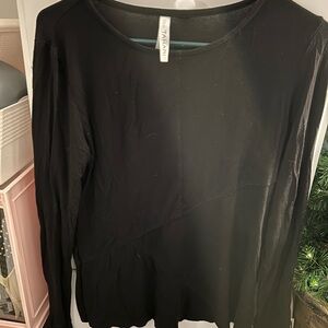 Tahari Black Long Sleeve Top
